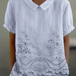 Tabita | Blus med blombroderier