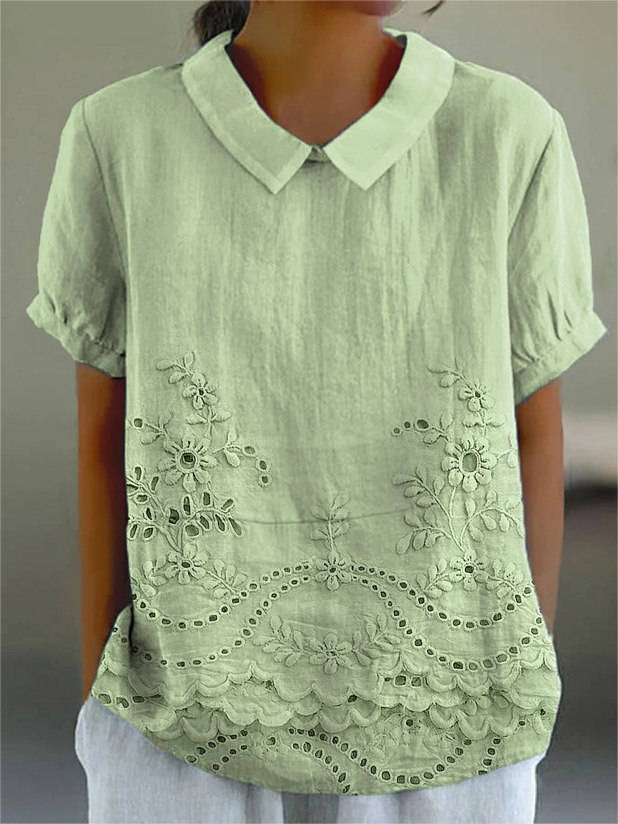 Tabita | Blus med blombroderier