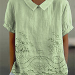 Tabita | Blus med blombroderier