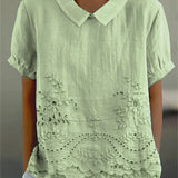 Tabita | Blus med blombroderier