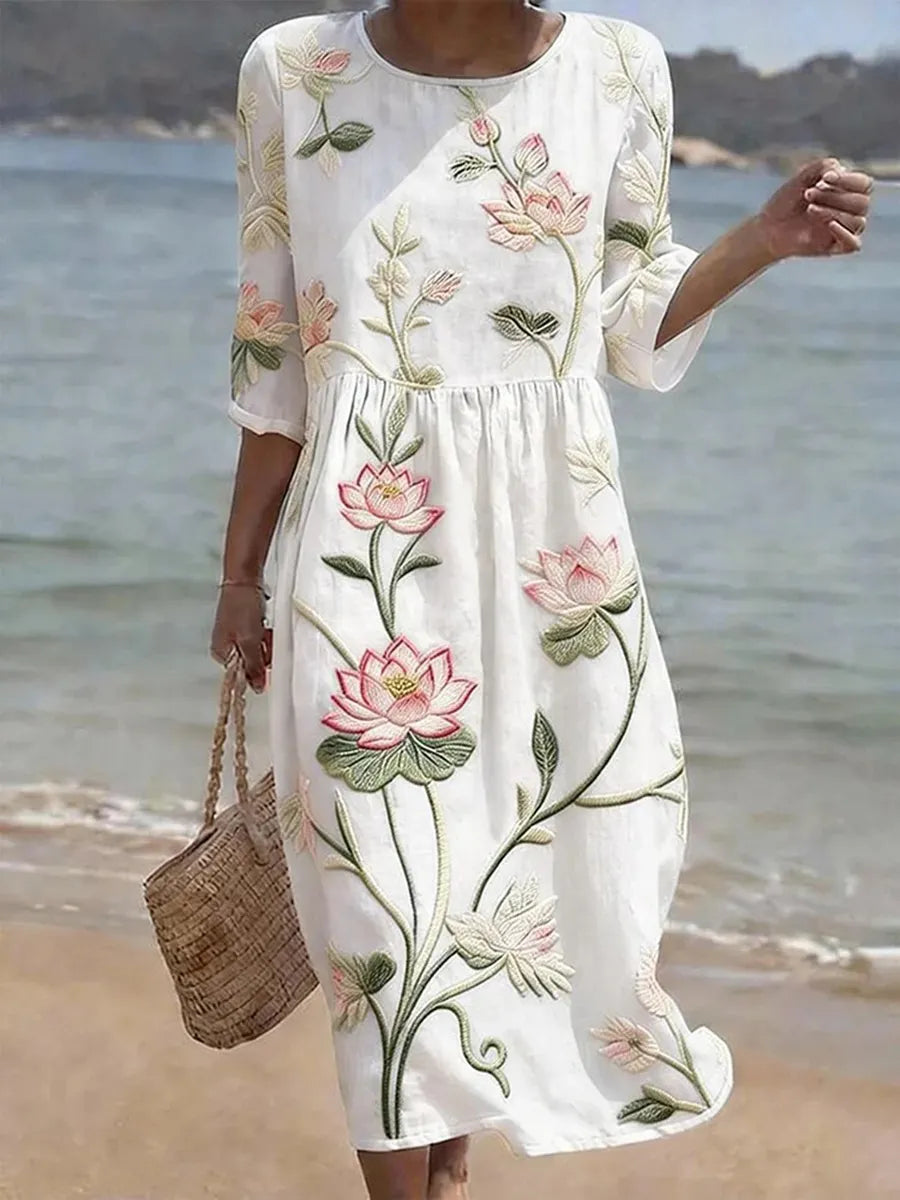 Elena | Ledig blommig klänning