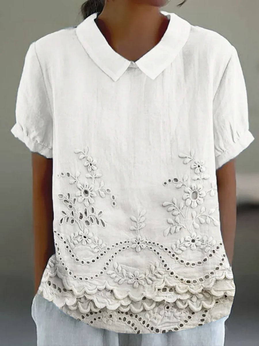 Tabita | Blus med blombroderier