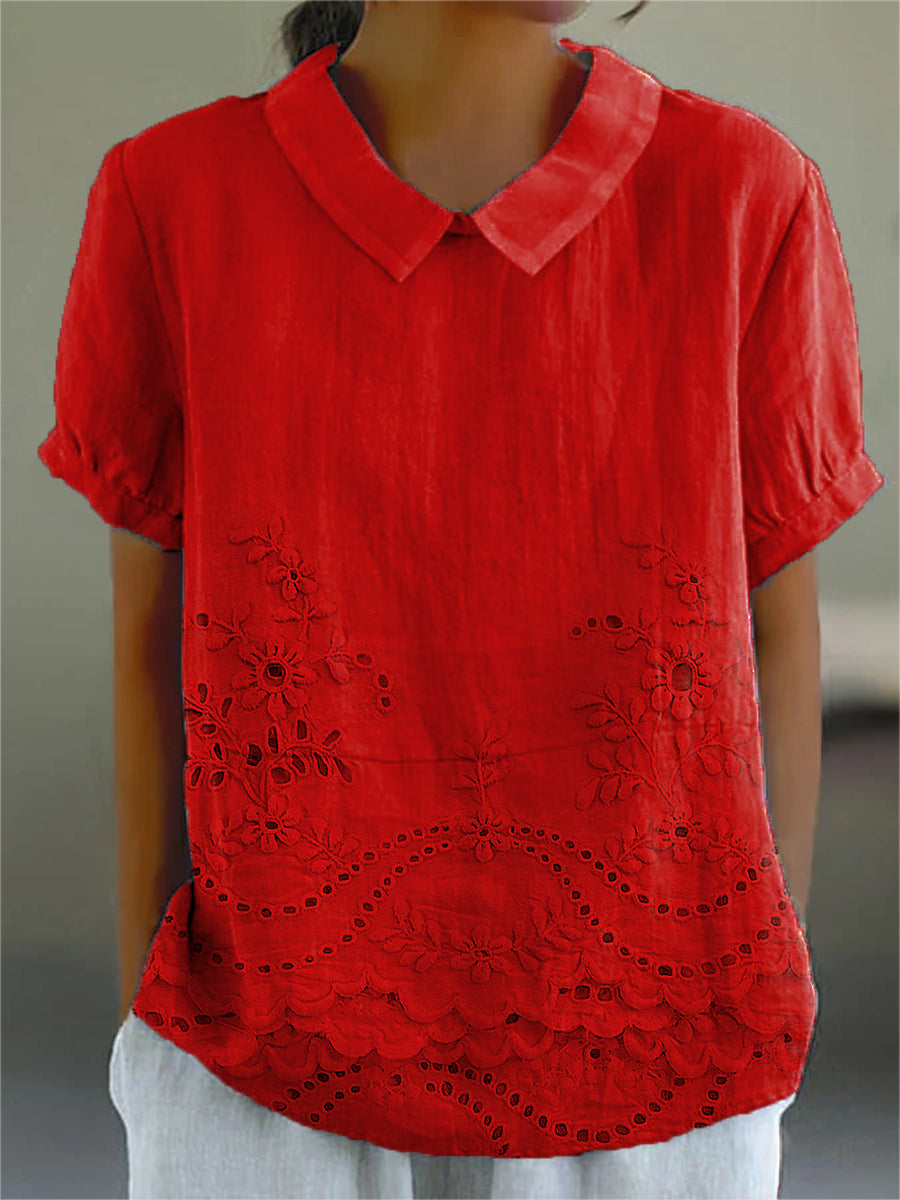 Tabita | Blus med blombroderier