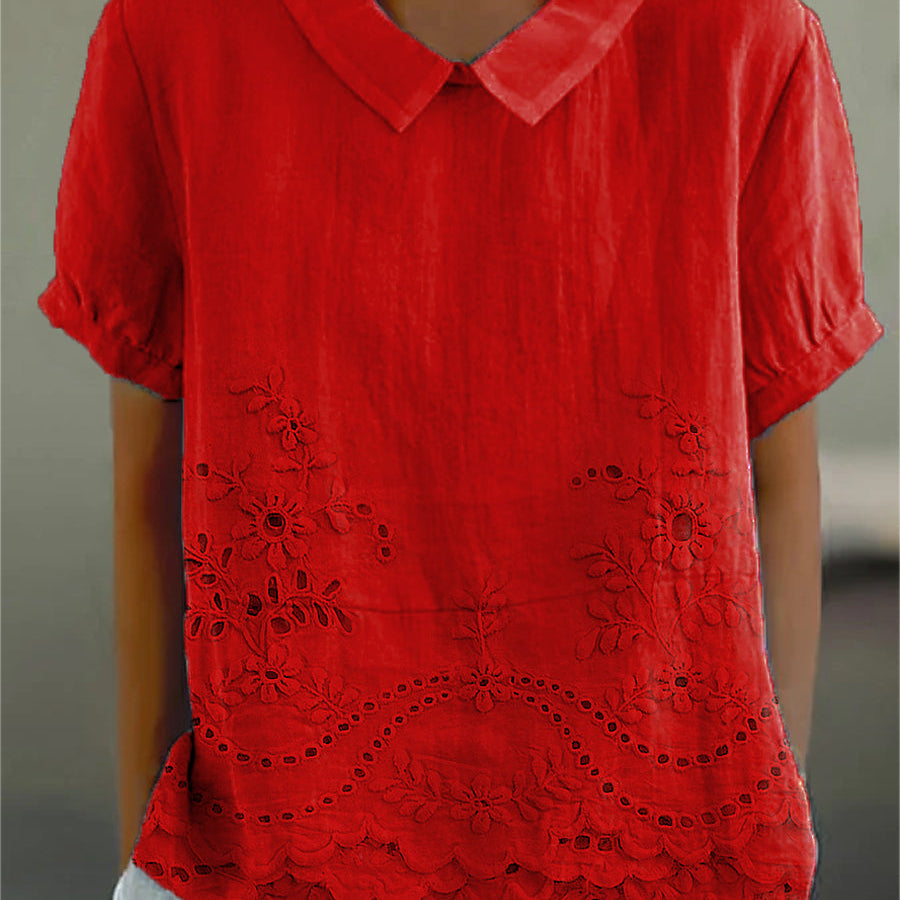 Tabita | Blus med blombroderier