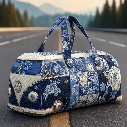 Quiltad resväska – Indigo