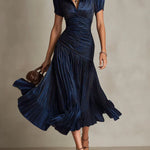 Lena | Elegant lång chiffongklänning i vintagestil