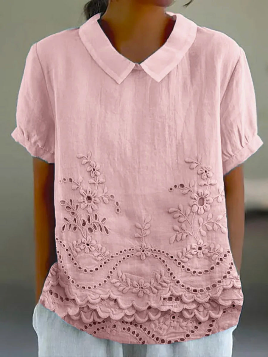 Tabita | Blus med blombroderier