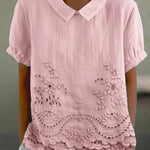 Tabita | Blus med blombroderier