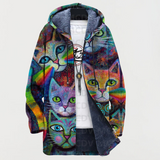 Ella | Hoodie med katt och regnbåge