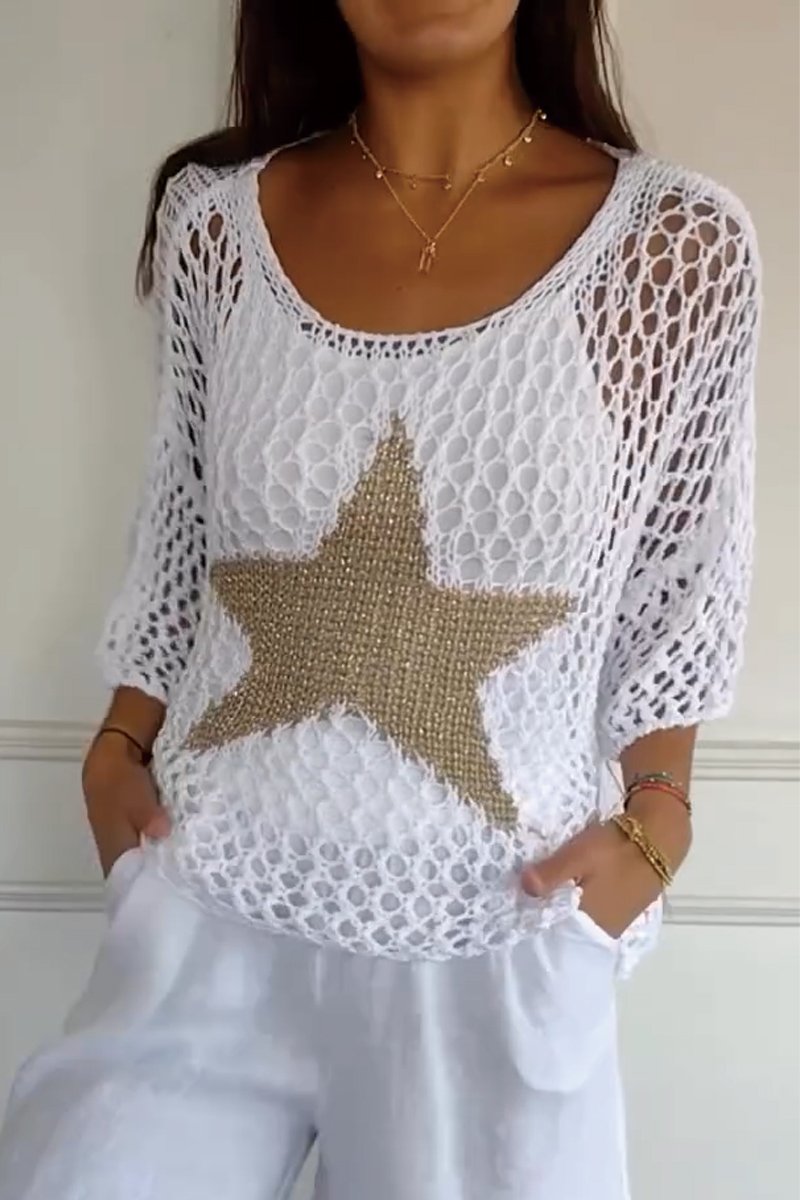 Larissa | Elegant stickad tröja med stjärna