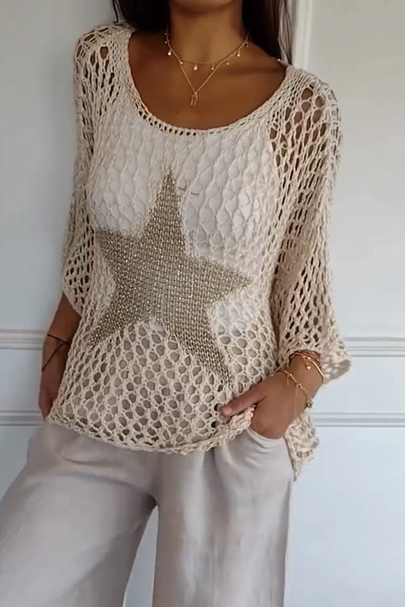Larissa | Elegant stickad tröja med stjärna