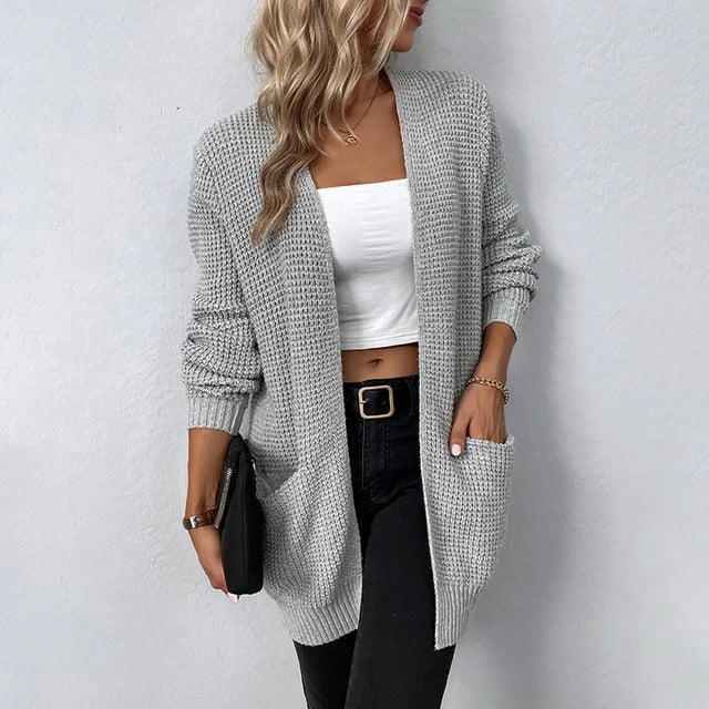 Nancy | Casual cardigan med fickor