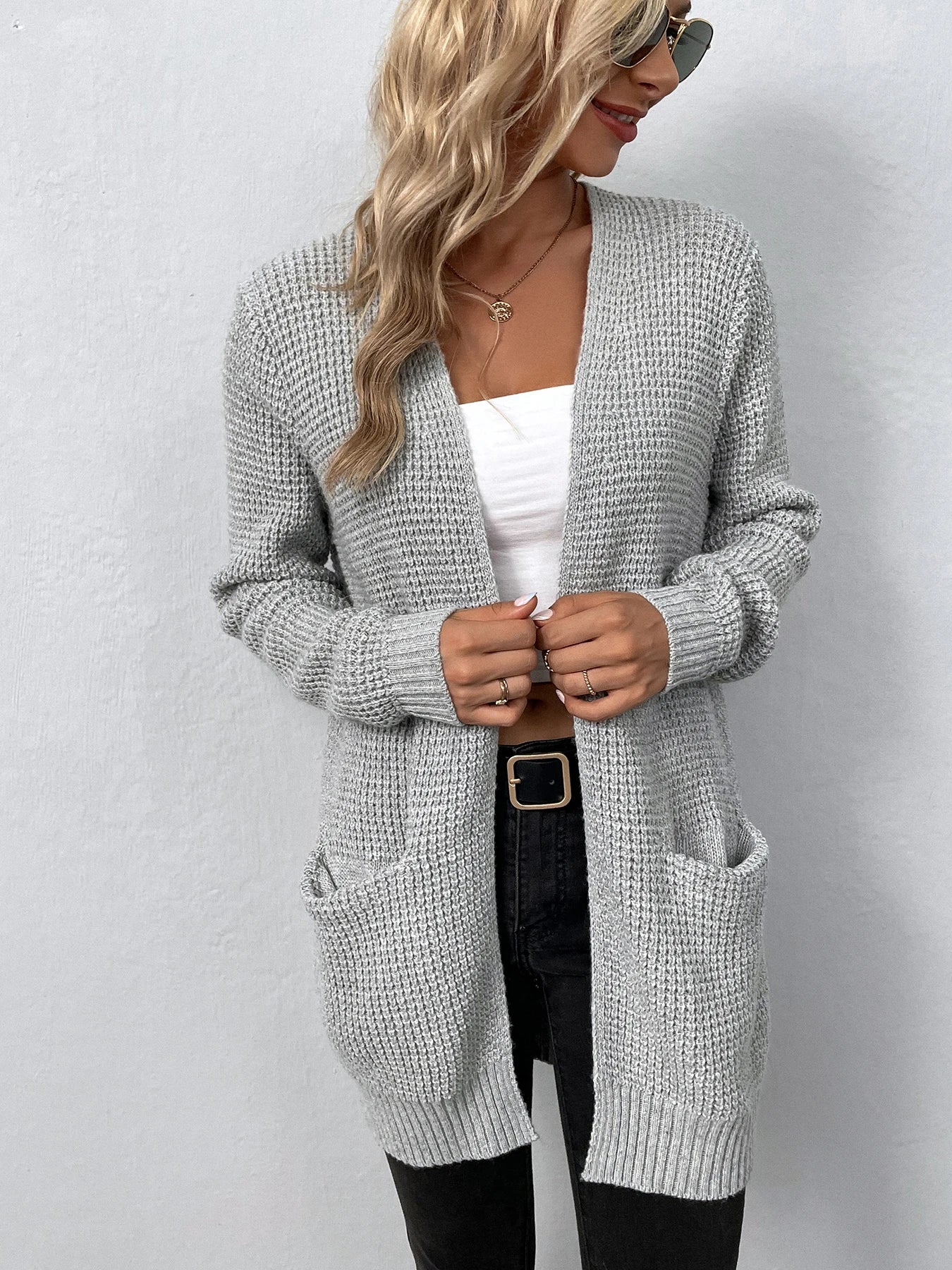 Nancy | Casual cardigan med fickor