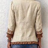 Rosalie | Blommig bohojacka i vintagestil med volanger