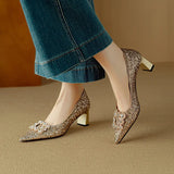 Yara | Glittrande pumps