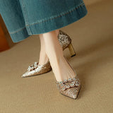 Yara | Glittrande pumps