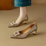 Yara | Glittrande pumps