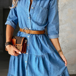 Zenzi | Elegant jeansklänning i ledig stil