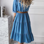 Zenzi | Elegant jeansklänning i ledig stil