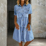 Wilma | Elegant jeansklänning i ledig stil
