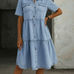 Wilma | Elegant jeansklänning i ledig stil