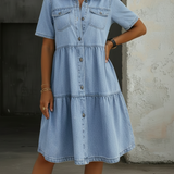 Wilma | Elegant jeansklänning i ledig stil