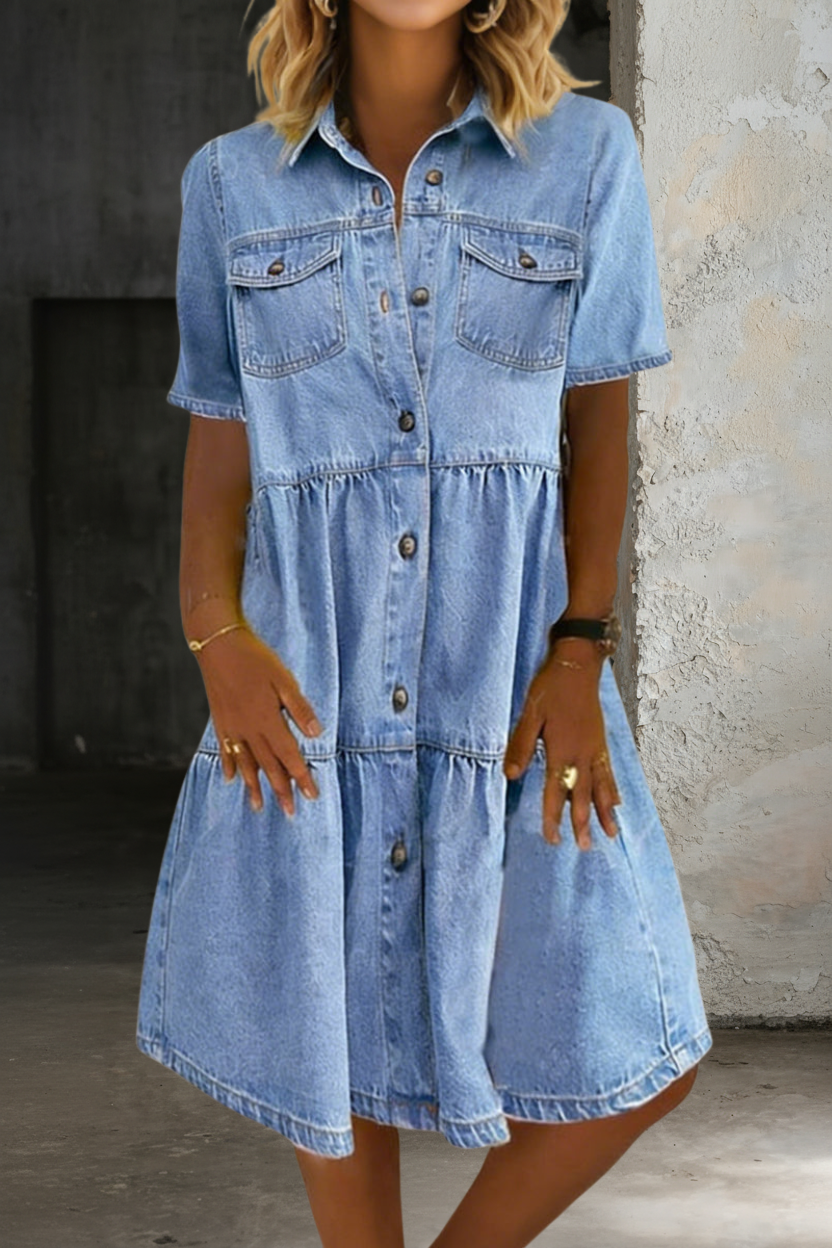 Wilma | Elegant jeansklänning i ledig stil