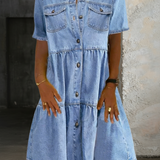 Wilma | Elegant jeansklänning i ledig stil