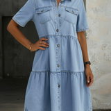 Wilma | Elegant jeansklänning i ledig stil