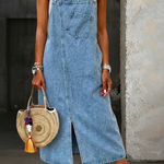 Ursula | Ärmlös jeansklänning i ledig stil