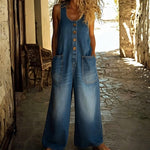 Sieglinde | Jumpsuit i denim med vintagetvätt