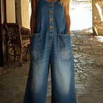 Sieglinde | Jumpsuit i denim med vintagetvätt