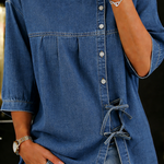 Petra | Lång jeansblus i vintagestil