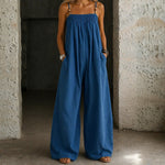 Mathilde | Jumpsuit i denim med vida ben