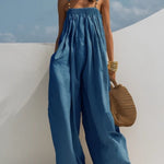 Mathilde | Jumpsuit i denim med vida ben