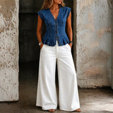 Martha | Jeanstopp med V-ringning