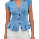 Martha | Jeanstopp med V-ringning