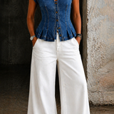 Martha | Jeanstopp med V-ringning