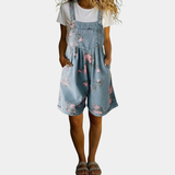 Marlene | Blommig jumpsuit i denim