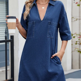 Luise | Jeansklänning i ledig stil