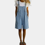 Klothilde | Kort jumpsuit i denim med mjuk bomullskänsla