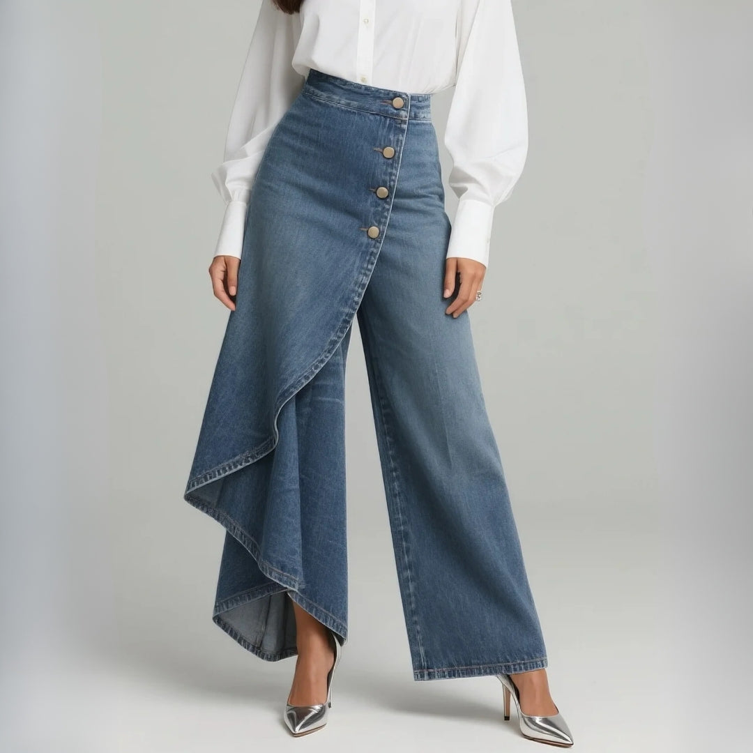 Katharina | Jeans med omlottdetalj