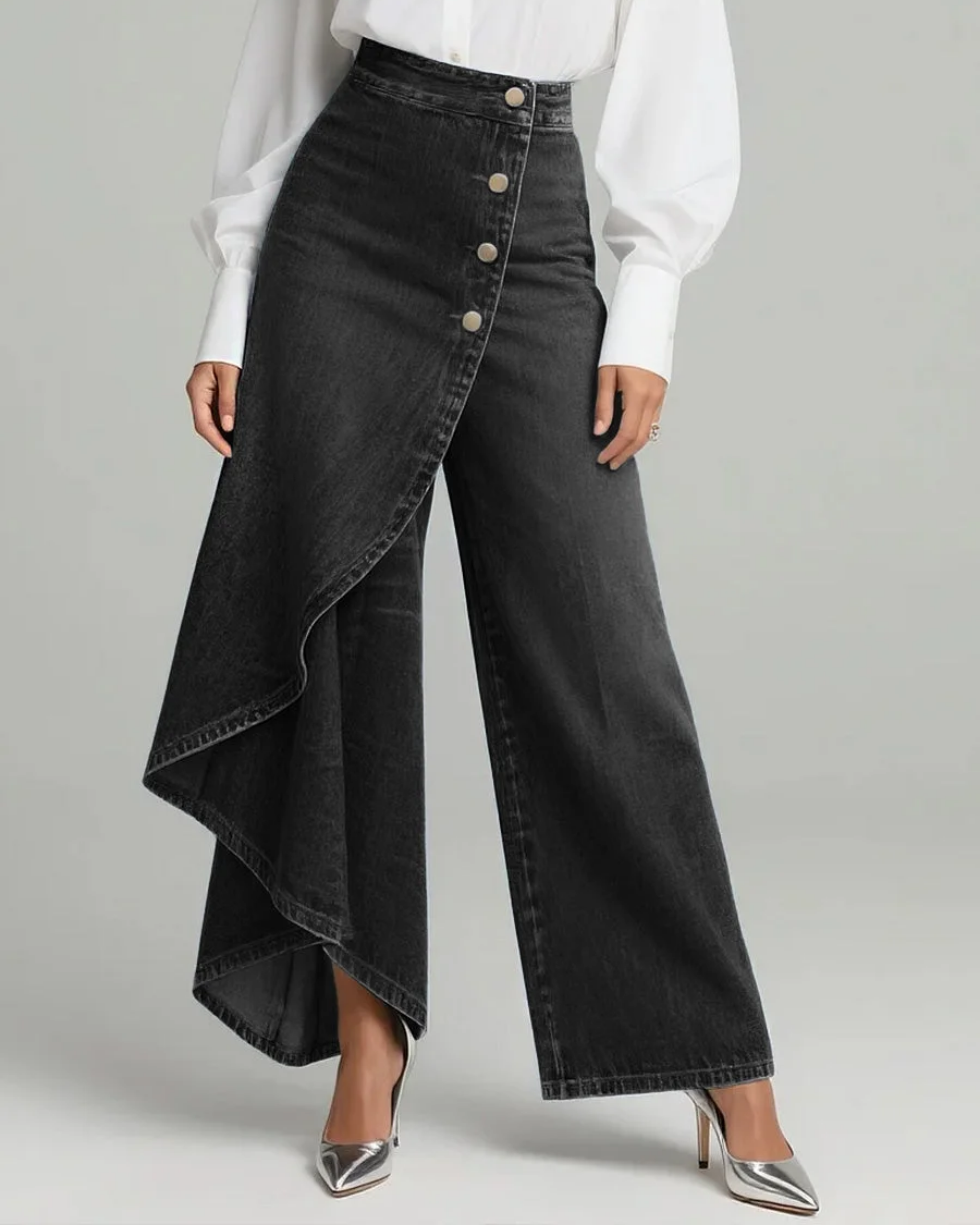 Katharina | Jeans med omlottdetalj