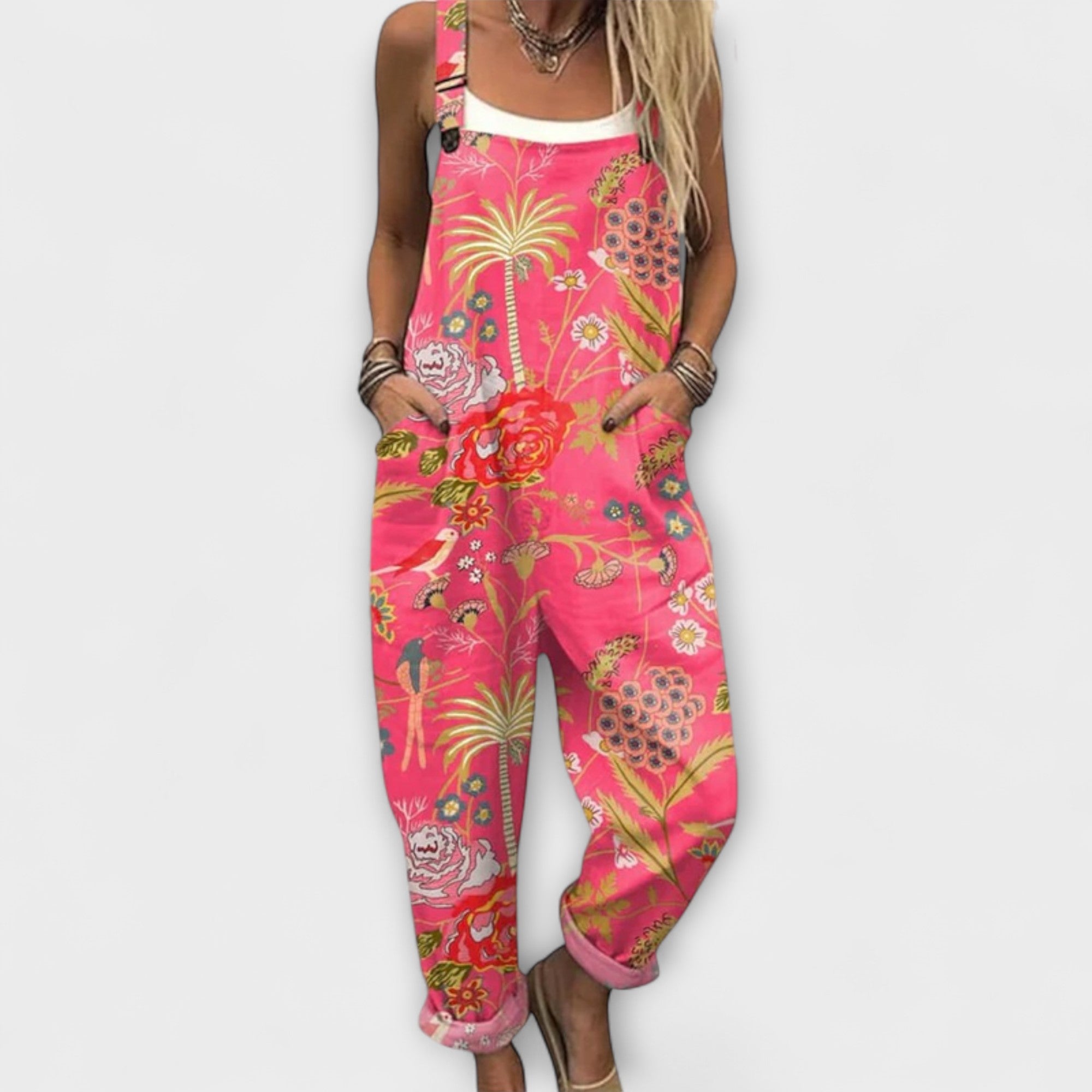 Maja | Jumpsuit med tropiskt mönster
