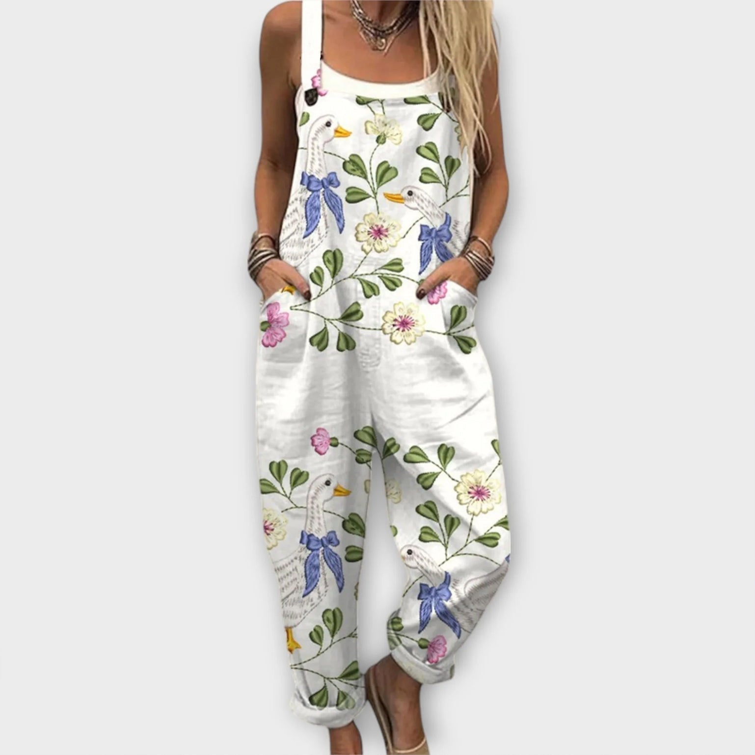Heike | Jumpsuit med vintageblommor