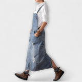 Alina | Lång klänning med denimlook
