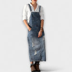 Alina | Lång klänning med denimlook