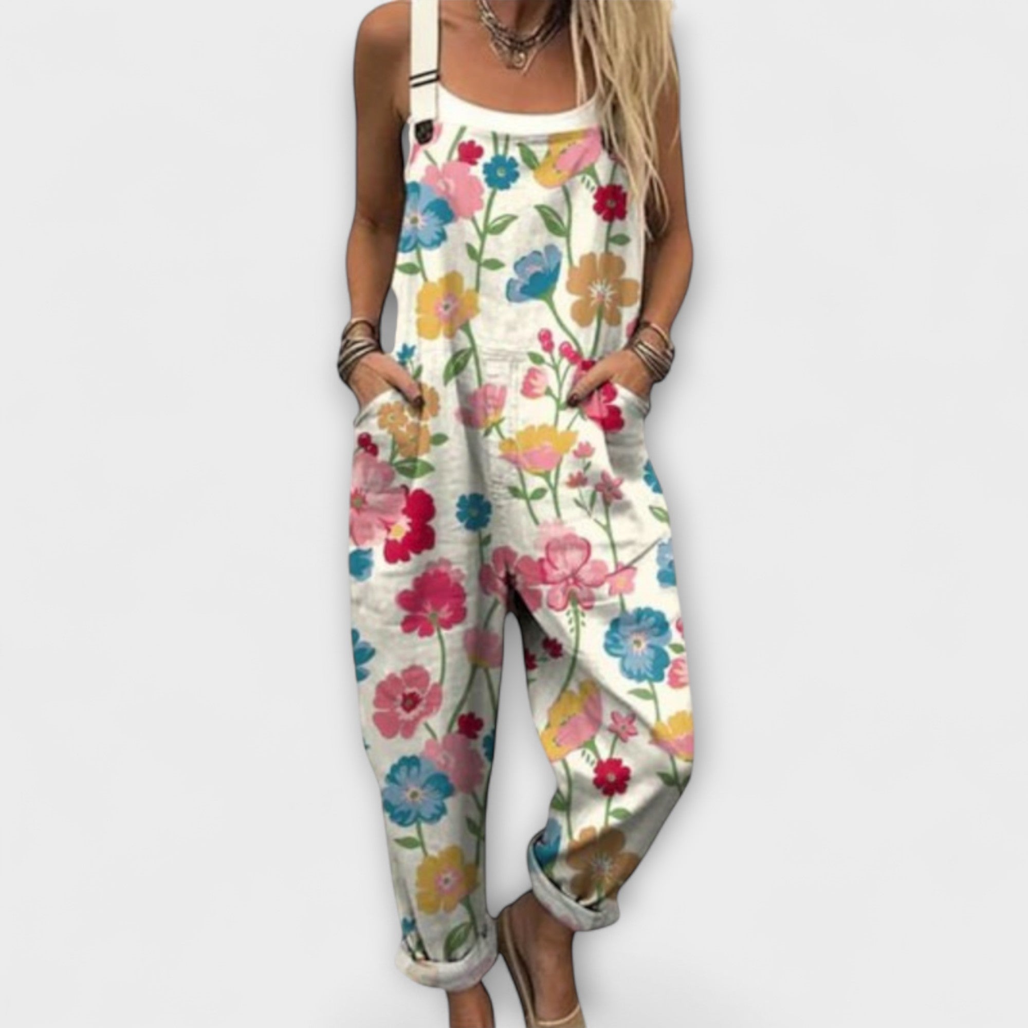 Renate | Jumpsuit med färgstarkt blomstermönster