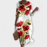 Mia | Elegant maxiklänning med blommor