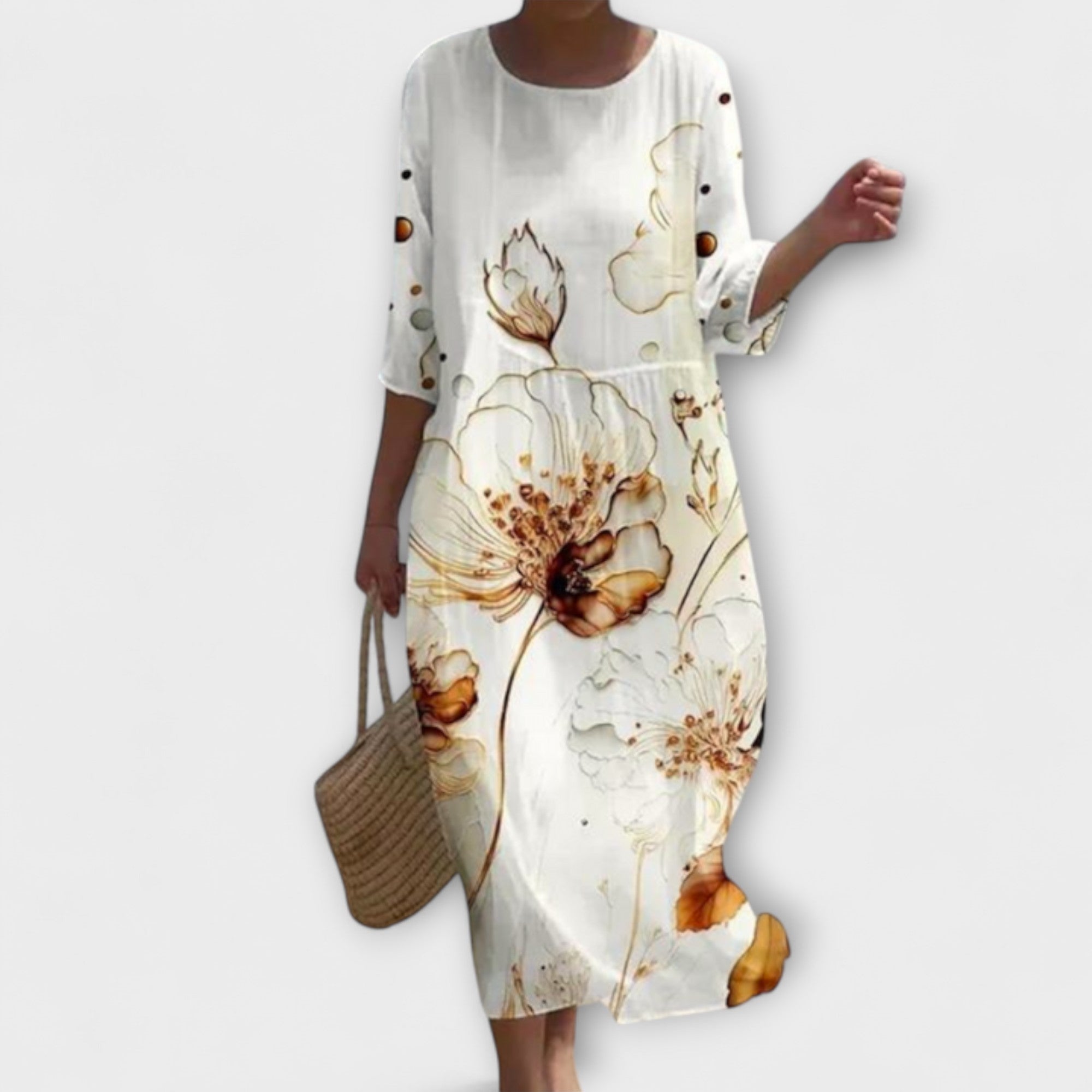 Mia | Elegant maxiklänning med blommor